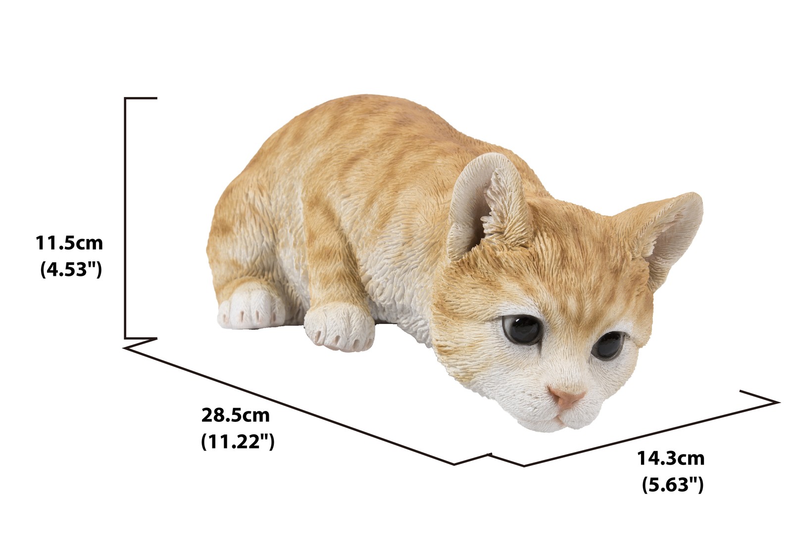 Orange Tabby Cat Looking Over Ledge Garden Statue Garden Decor Home Ornament gallery