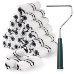 Microfiber Paint Roller Covers, 24 Pack Paint Roller 4 Inch (3/8 Inch Nap) Paint