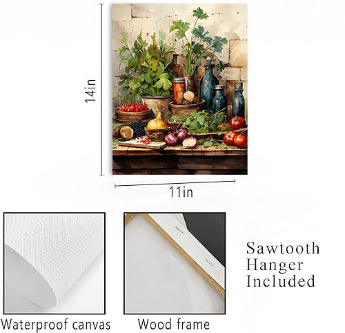 11x14 Fresh Kitchen Canvas Print Wall Art gallery