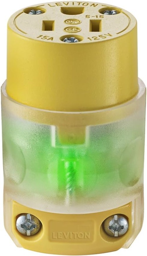 Dependable Grounding Lighted Plug - 15 Amps, Perfect for Replacement Needs gallery