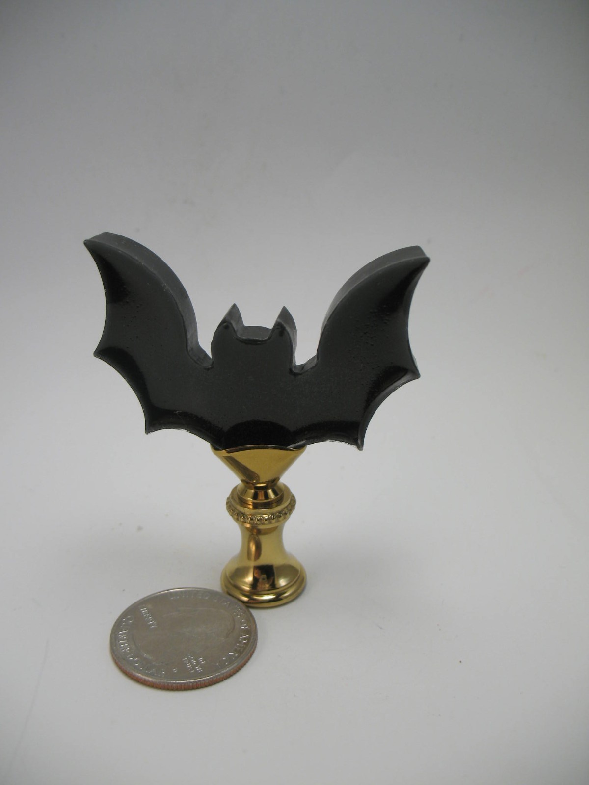 Lamp Finial Halloween Black Bat Made by Seller Novelty B19y gallery