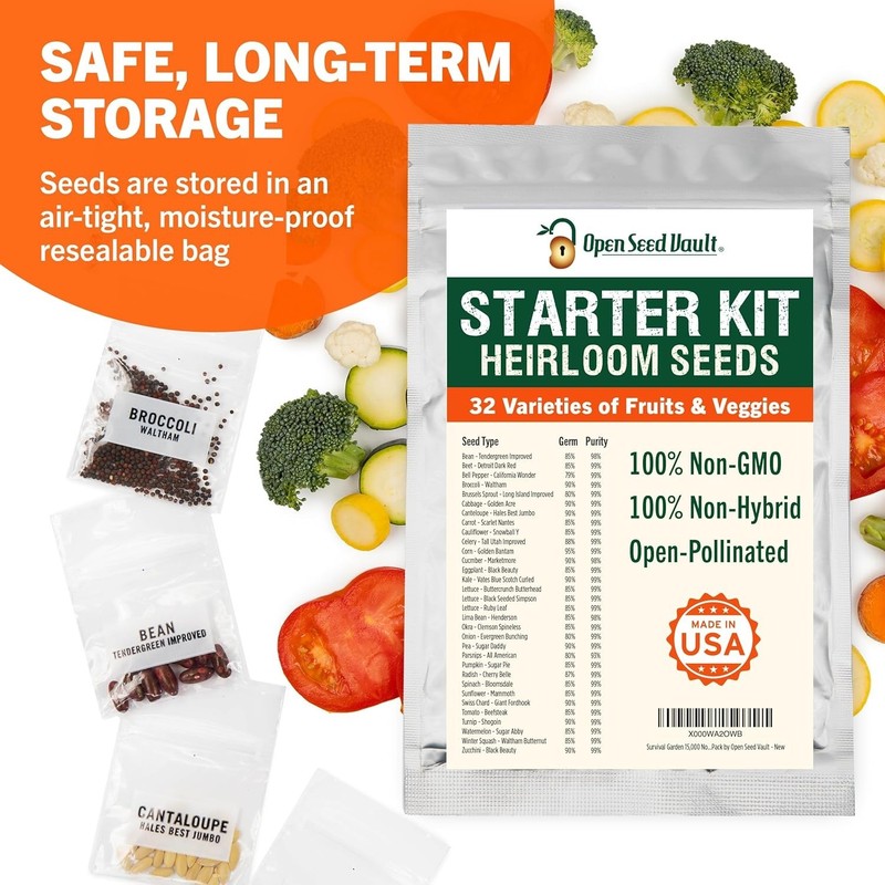 15,000 Heirloom Vegetable and Fruit Seeds Pack for Indoor Outdoor Gardening gallery
