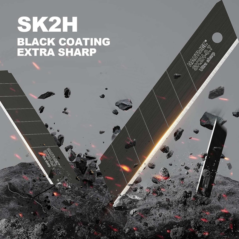 25Mm SK2H Ultra Sharp Snap off Blades for HT0082-BL Utility Knife 10Pcs gallery