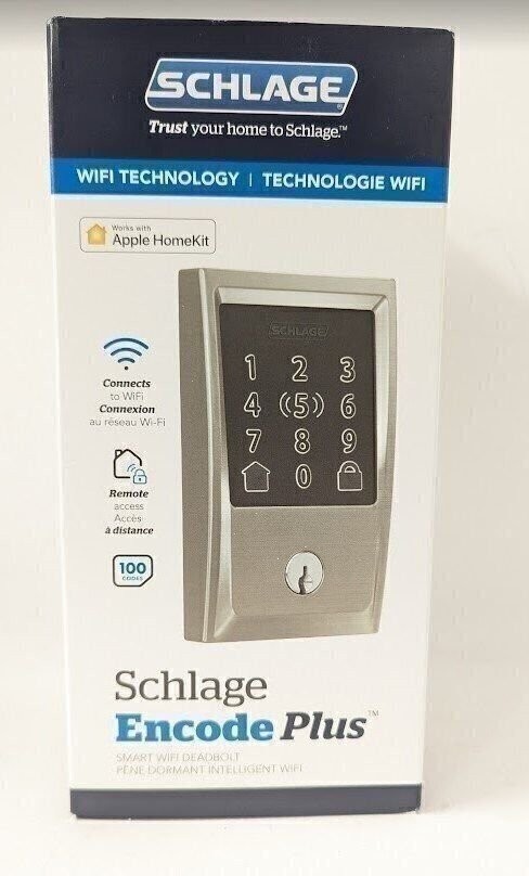 Schlage BE499WB CEN 619 Encode Plus WiFi Smart Deadbolt Satin Nickel gallery