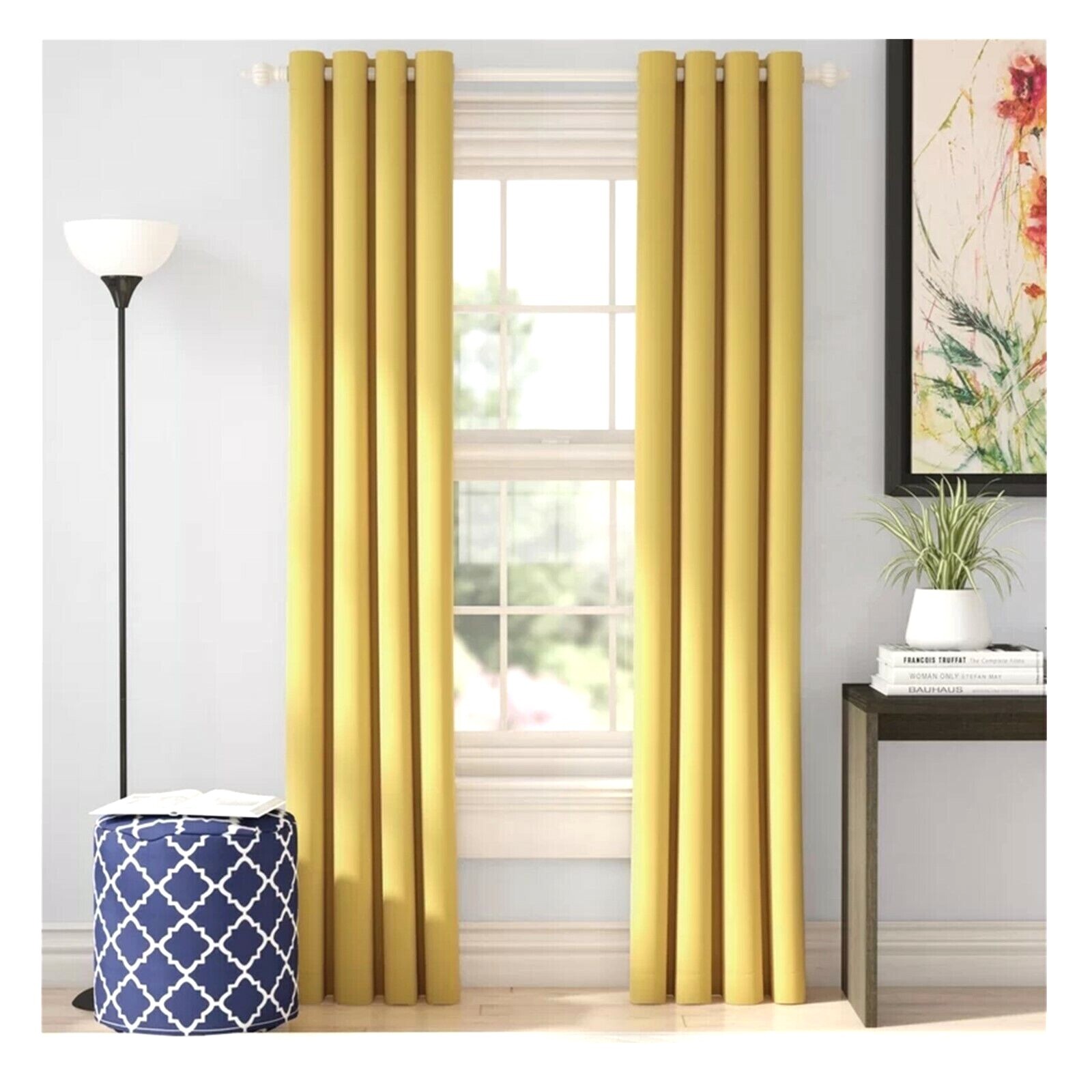 Heavy Thick Solid Grommet Panel Window Curtain Drapes Blackout 2 PC & 2 Tiebacks gallery