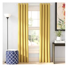 Heavy Thick Solid Grommet Panel Window Curtain Drapes Blackout 2 PC & 2 Tiebacks