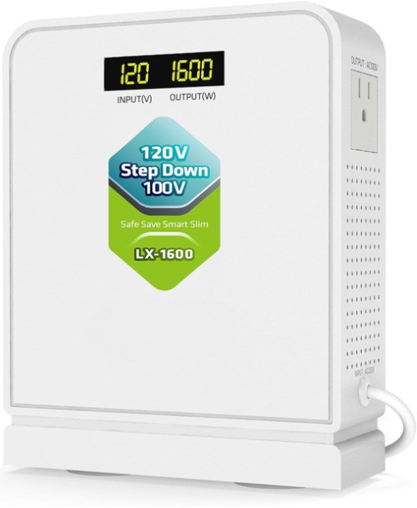 Convertidor voltaje 120V a 100V 1600W toroidal para equipos Japón, Nuevo gallery