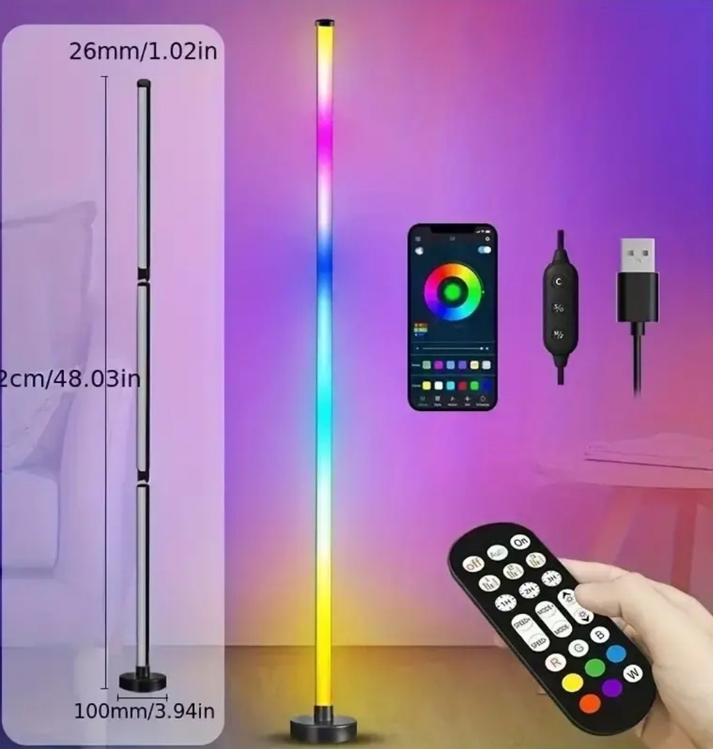 47" Smart LED Floor Lamp RGB Remote &APP Control Music Sync Corner Lighting gallery