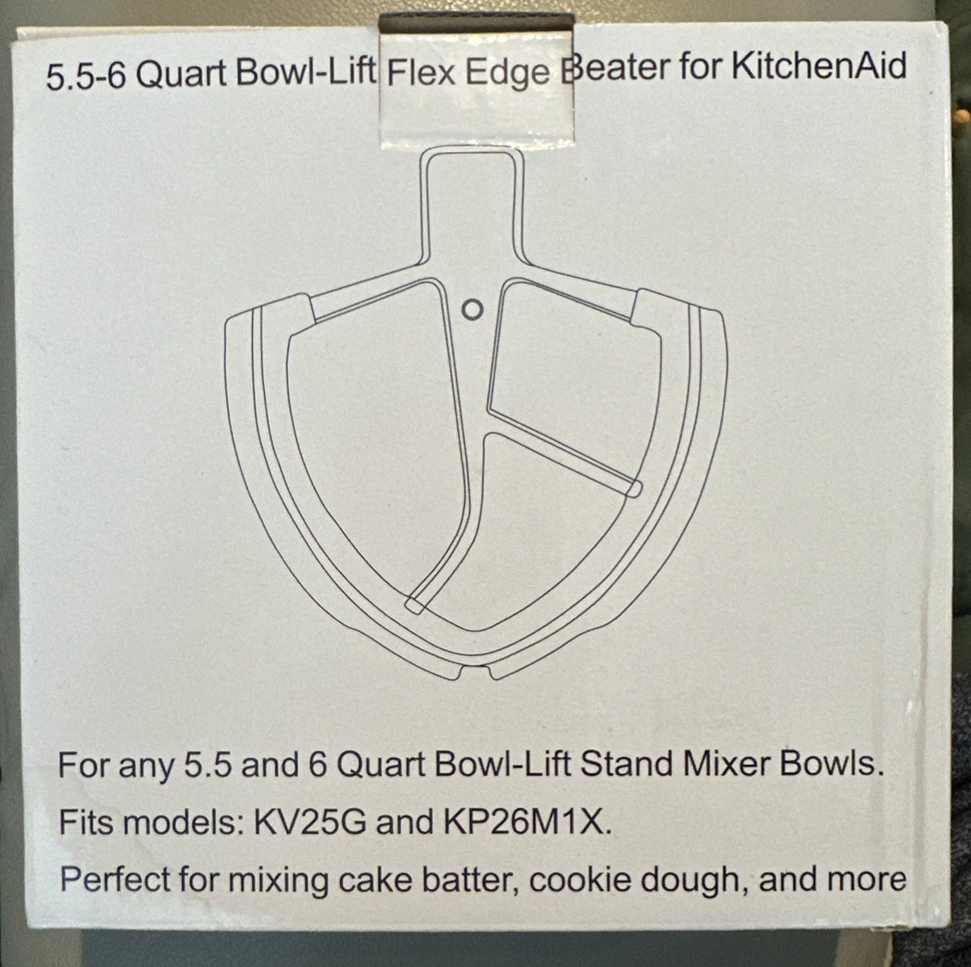 KitchenAid 5.5-6 Quart Bowl-Lift Flex Edge Beater for KV25G and KP26M1X - NEW!! gallery