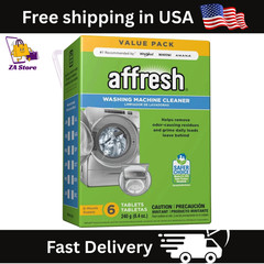 Affresh Washing Machine Cleaner, 6 Month Supply, Cleans Front Load and Top Load