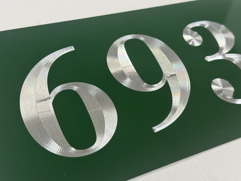 Engraved Personalized Custom House Number Street Address GREEN Metal 12x5 Sign gallery