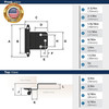 BPR3417FB | Cabinet Hinge | 3/8 Inch (10 Mm) Inset Non-Self Closing Face Mount | gallery