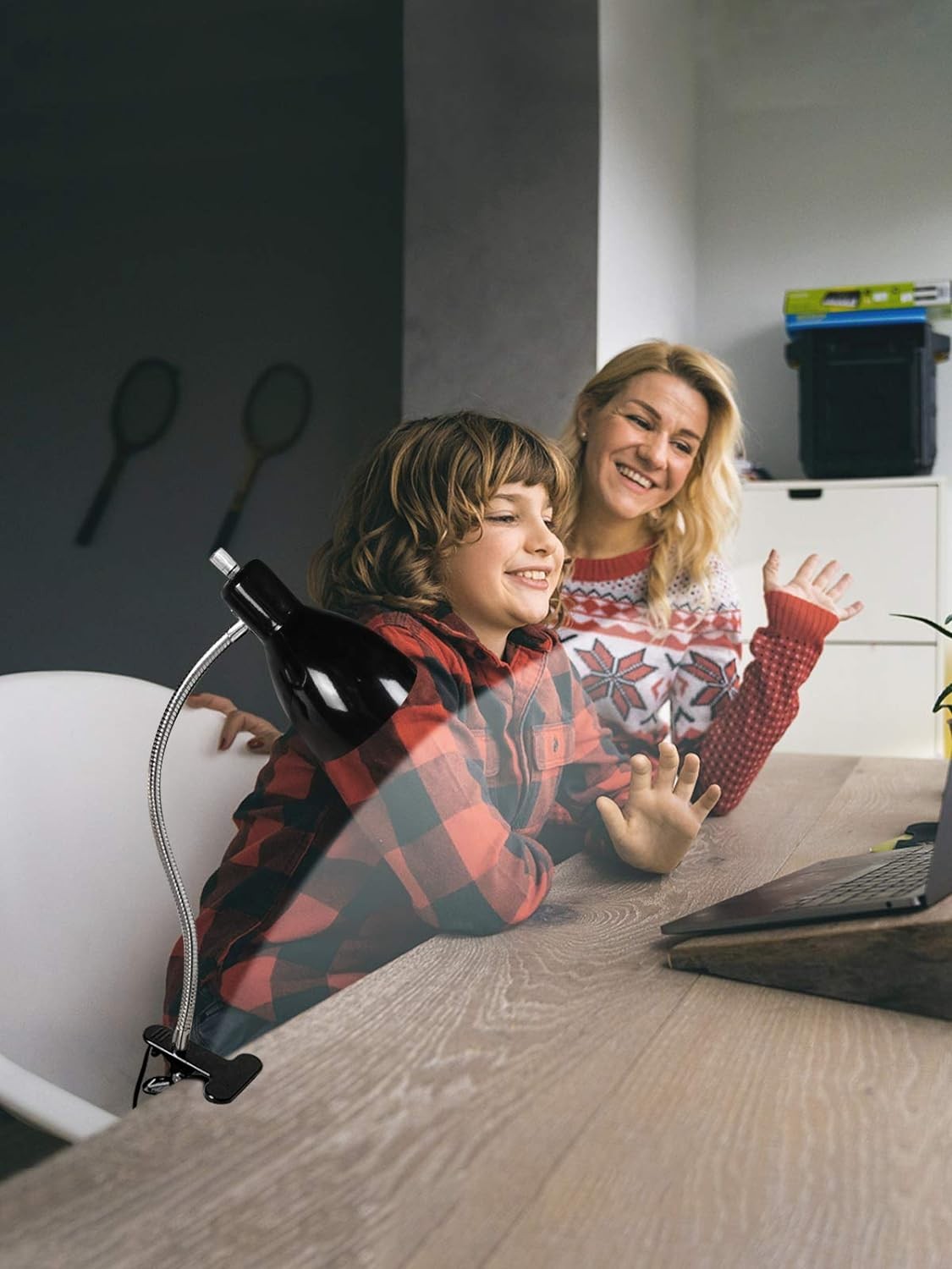 Desk Lamp Eye-Caring Table Lamps 360°Rotation Gooseneck Clip Lamp Reading Light gallery