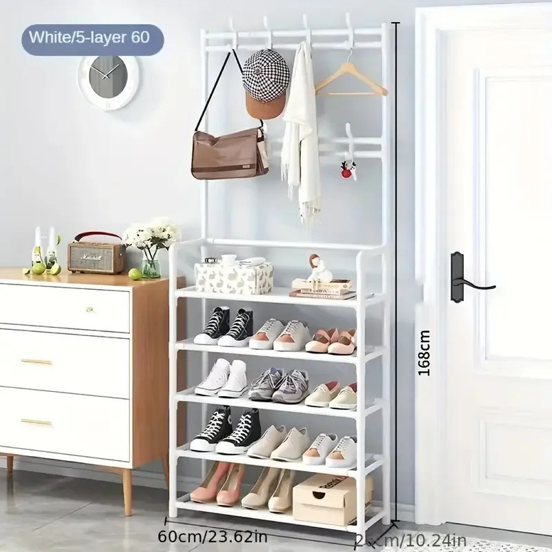 Shoe Rack 5 Layers 7 Shelf Shoes Standing Cabinet Storage Organizer Dustproof gallery