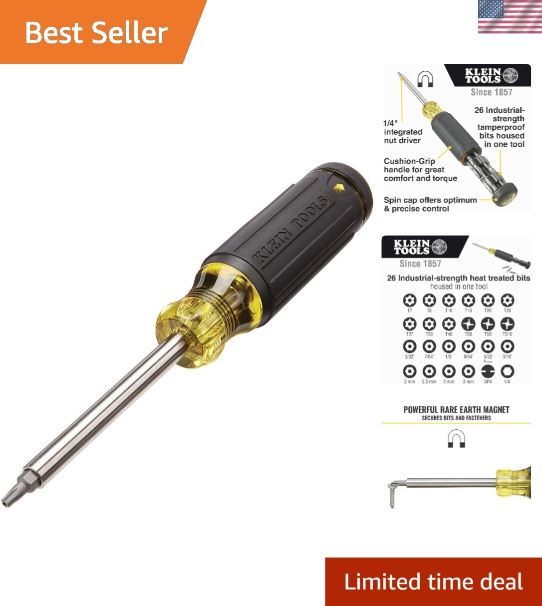 Deluxe Multi-Bit Tamperproof Screwdriver - 27 Tools in One with Secure Storage gallery