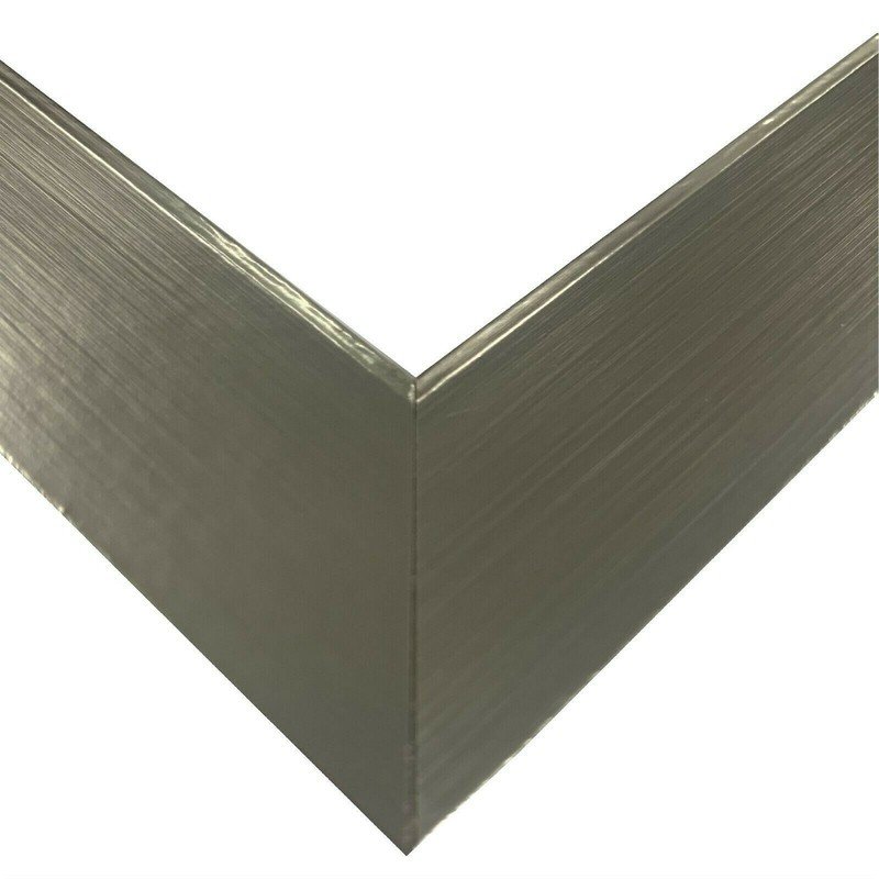 US Art Frames 1" Flat Metallic Silver MDF, Picture Poster Frame, Custom-B gallery