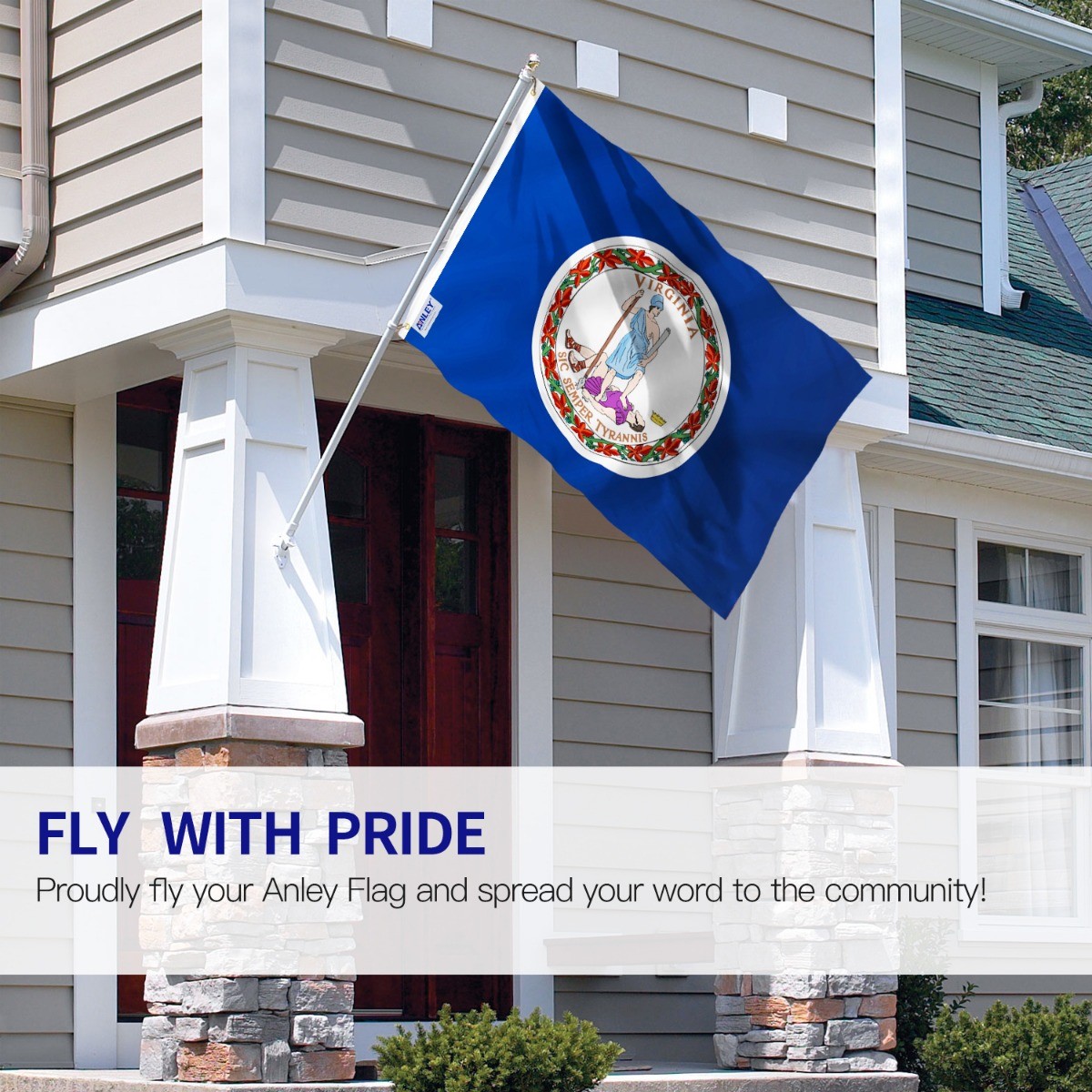 Anley Fly Breeze 3x5 Foot Virginia State Flag - Virginia VA State Flags gallery