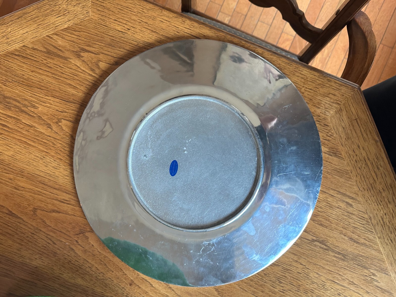 MARIPOSA Large 15 1/2" Aluminum Serving Platter/Cake Plate Birthday Themed Cute gallery
