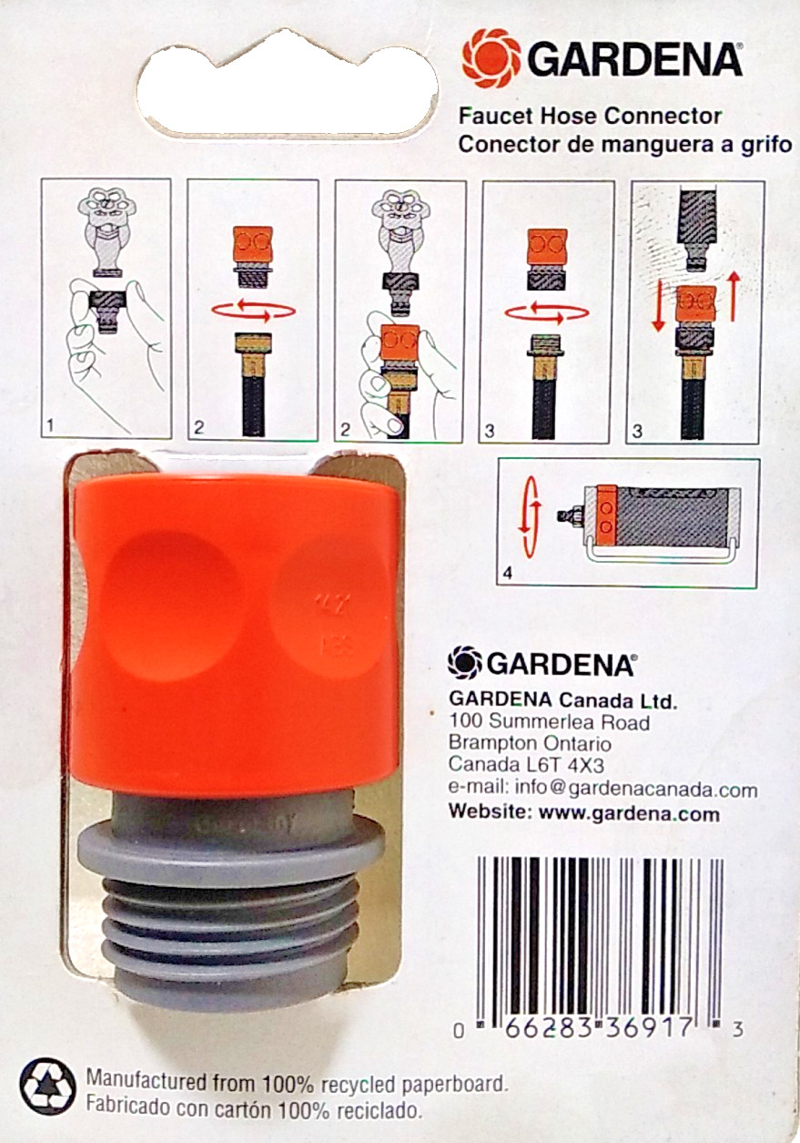GARDENA Faucet Hose Quick Connector 36917-G (Male & Female) Durable & Rust Proof gallery