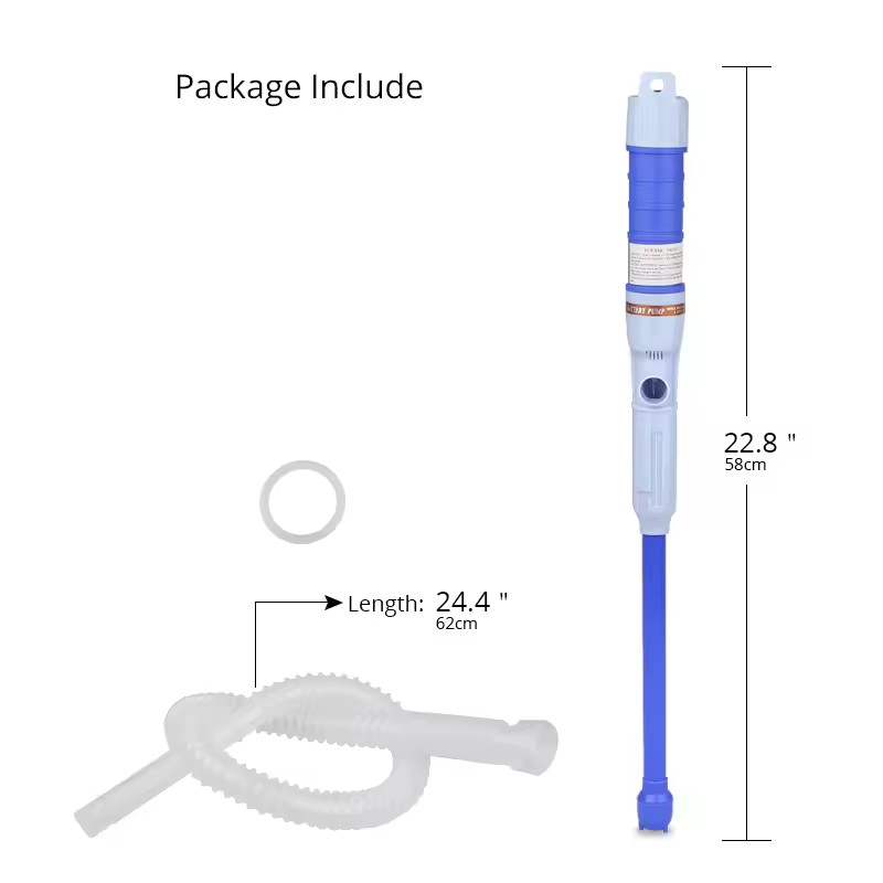 Battery Powered Electric Fuel Transfer Siphon Pump Gas Oil Water Liquid 2.2 GPM gallery