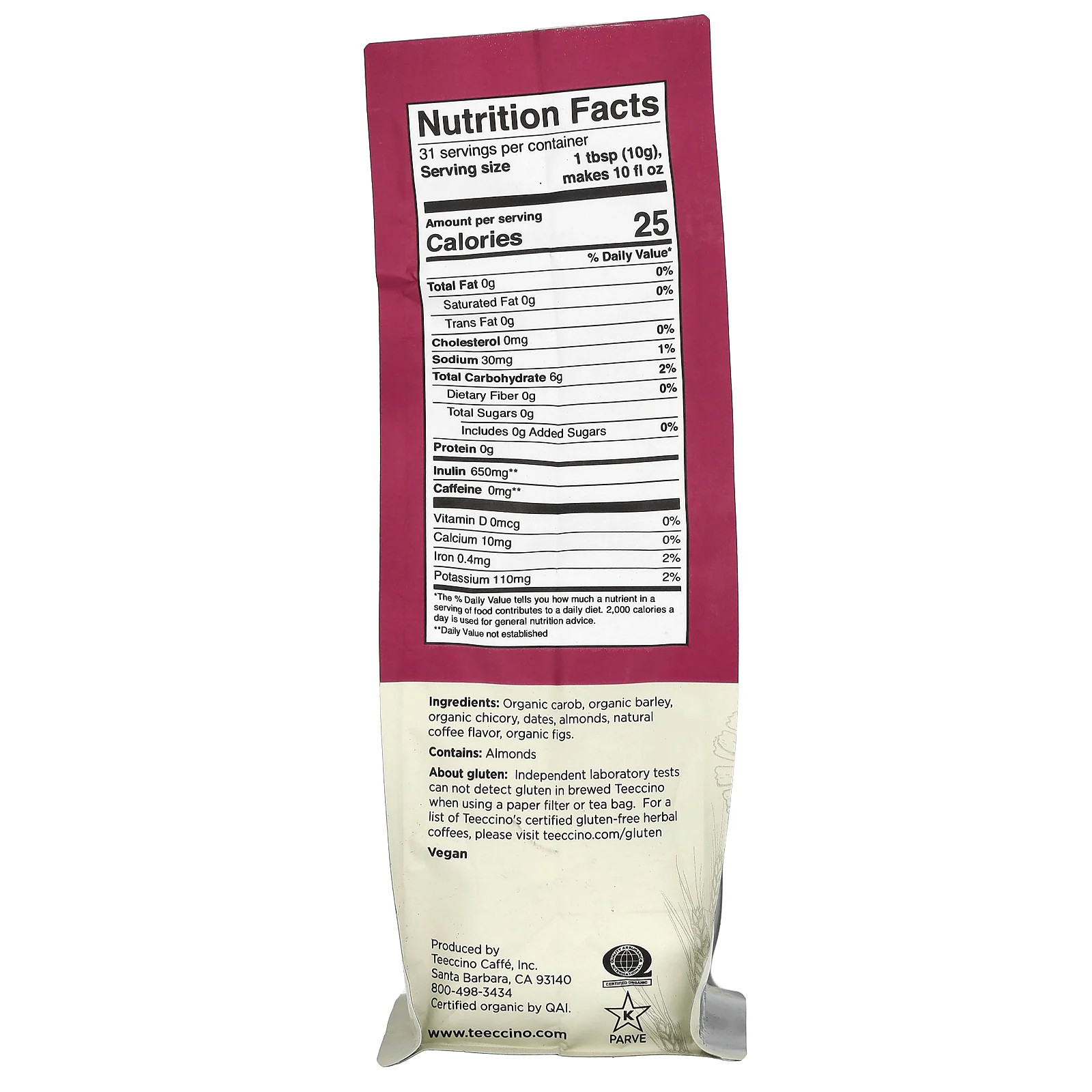 Chicory Herbal Coffee, Java, Medium Roast, Caffeine Free, 11 oz (312 g) gallery
