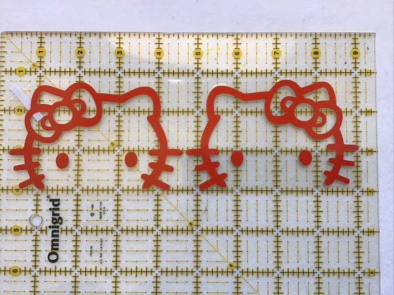 2pcs Red, Silver, Black, Hello Kitty Car Rearview Mirror Decal Sticker St-62 gallery