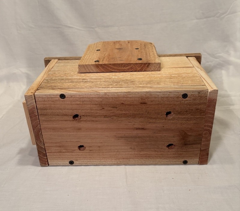 Solid Cedar Backyard Squirrel House Nesting Box - Wooden Wildlife Box W Bedding gallery