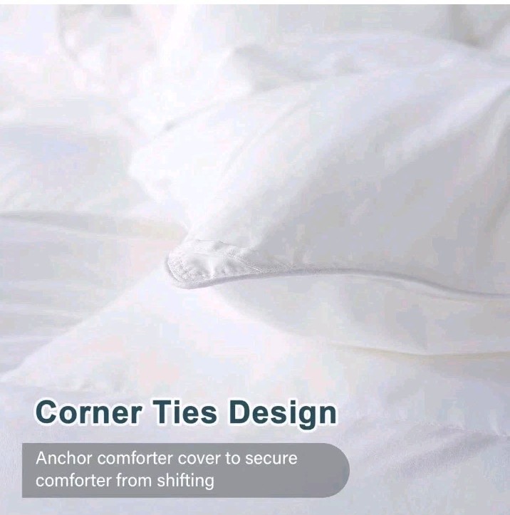 WhatsBedding Full Comforter Feather and Down, White Duvet 82x86 Inch READ Desc. gallery