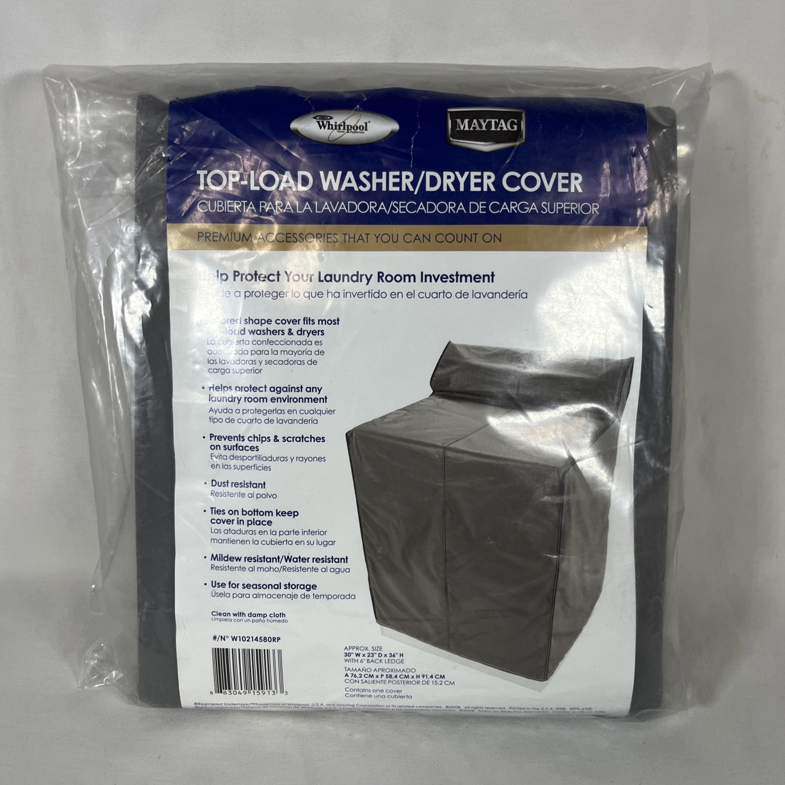 Genuine Whirlpool Top Load Washer/Dryer Cover W10214580RP gallery