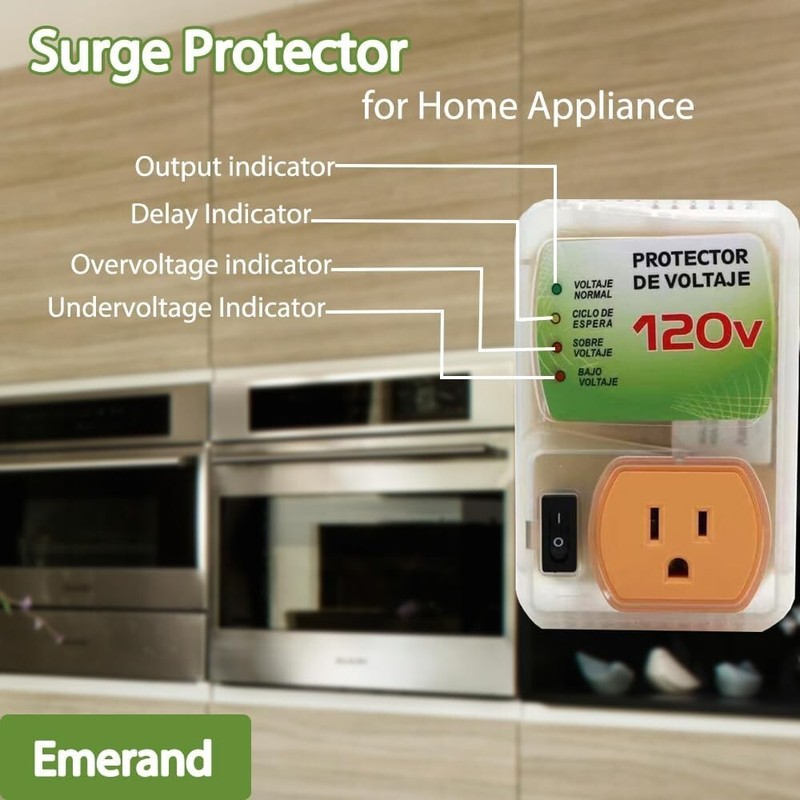 120V US Plug Surge Voltage Protector Power Sockets Refrigerator Appliance Home gallery