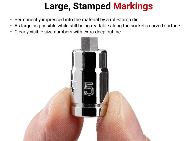 5mm Long Ball End Hex Bit Socket 3/8 Drive Deep Access CrV Steel gallery