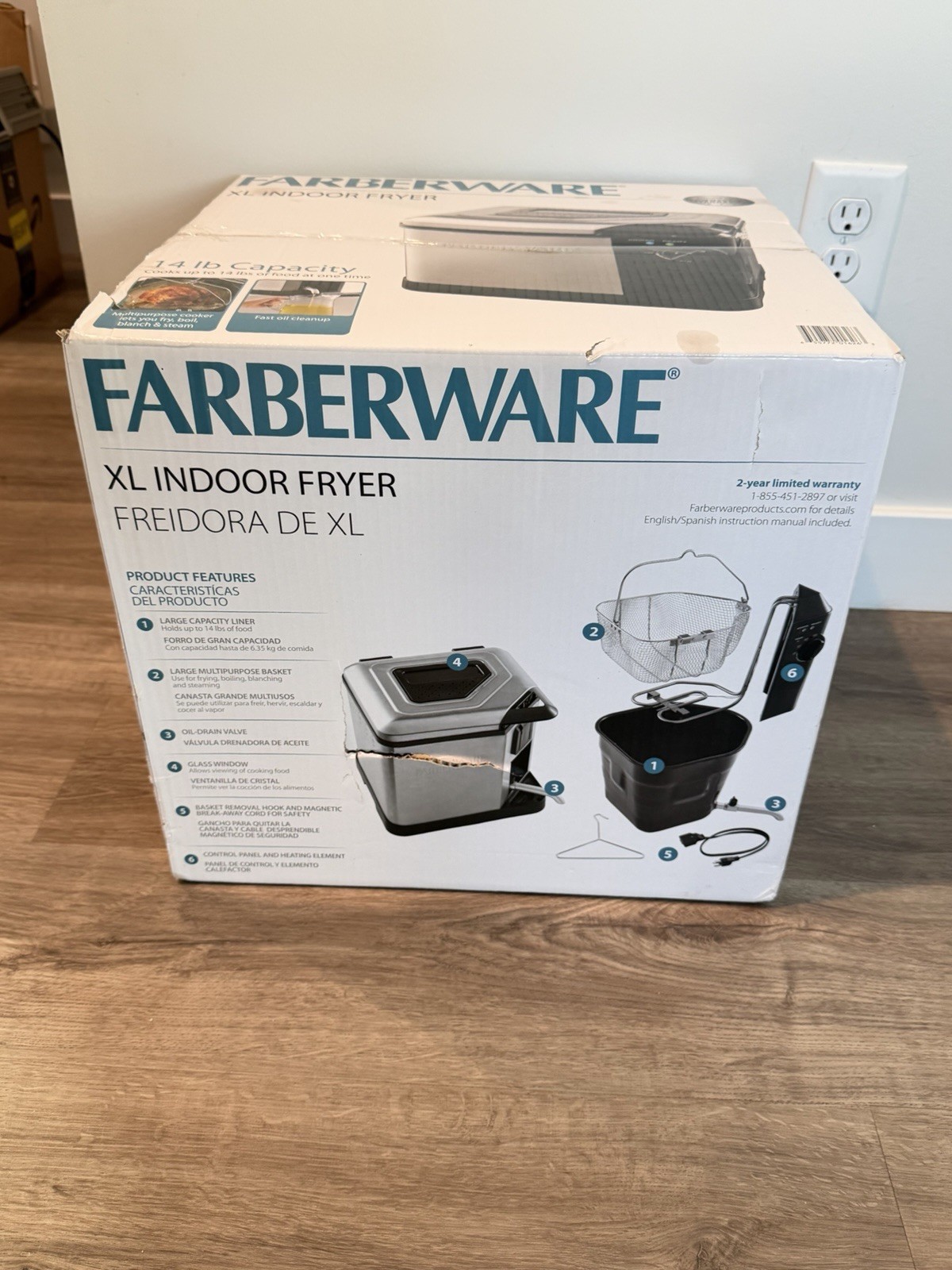 Farberware Indoor Turkey Fryer XL Capacity 14 lbs 201626 Deep Fryer Boiler New! gallery