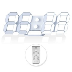 EDUP HOME 3D LED Digital Wall Clock/Desk Alarm Clock with Remote Control for …