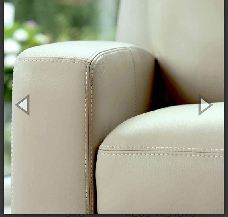 Leather Sleeper Sofa Ivory Kalana by Simon Li with Queen-sized Serene Mattress gallery