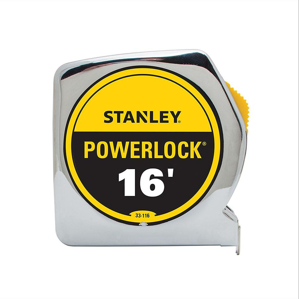 Stanley PowerLock Tape Measure 16 ft. Secure Blade Lock Metal Measuring Tools gallery