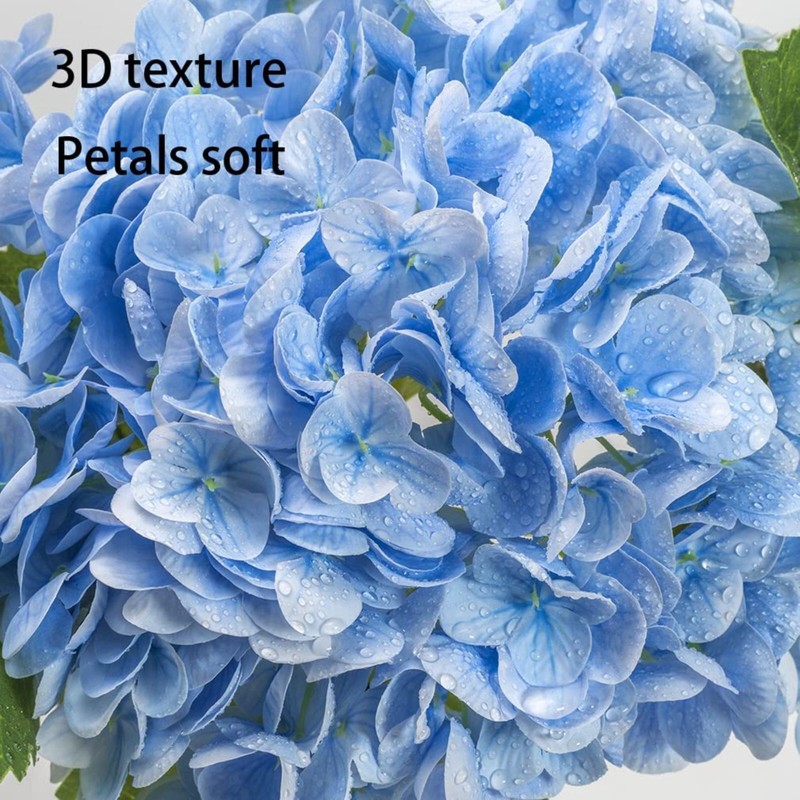 3pcs 25in Artificial Realistic Hydrangea Flowers 3D Real Touch 25in Extra Long gallery