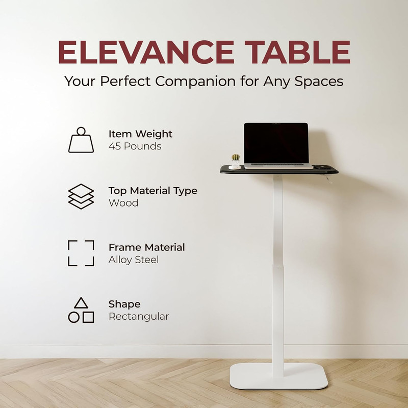 Elevance Height Adjustable Side Table, Versatile Accent for Home or Office, Effo gallery