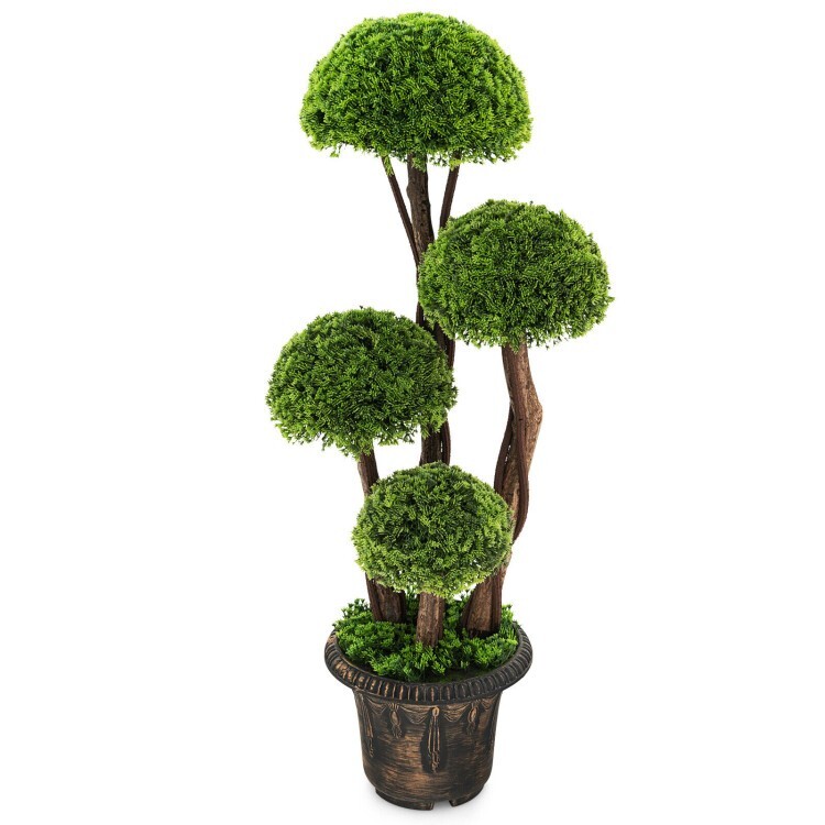 3 Ft Artificial Tree Fake Cedar Tree Faux Cypress Topiary Tree Home Decorative gallery