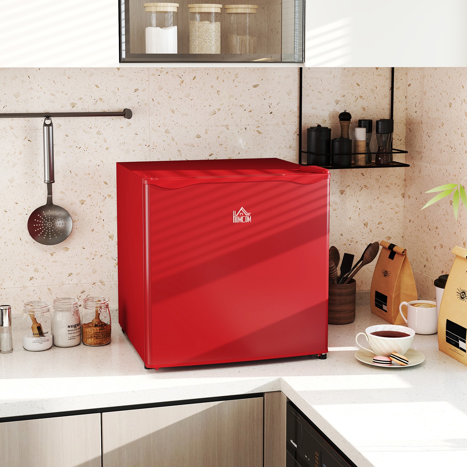 Mini Freezer Countertop 1.1 Cu.Ft Compact Upright Freezer for Home Office Red gallery