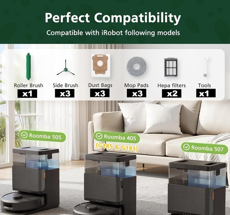 13 Pcs Replacement Parts Kit for iRobot Roomba Plus 405 / 505 / 507 Combo gallery