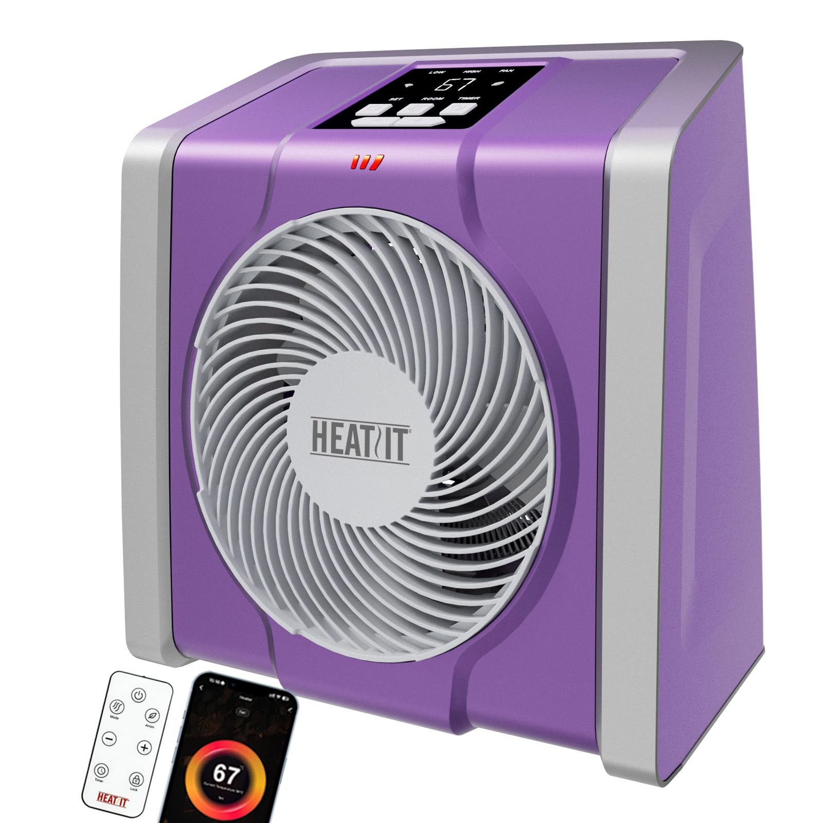 Digital Remote Control Space Heater with Timer - 1500W/750W Powe gallery