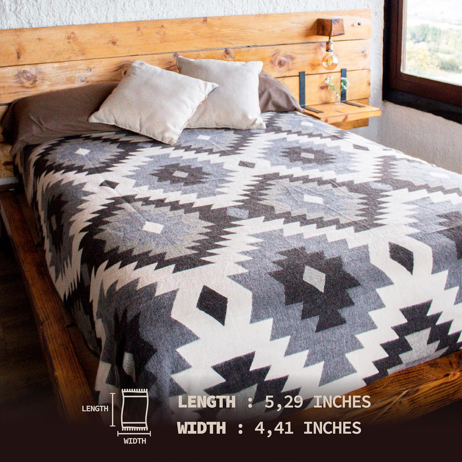 Premium Alpaca Wool Throw Blanket - Cozy, Warm & Artisan Made in Ecuador gallery