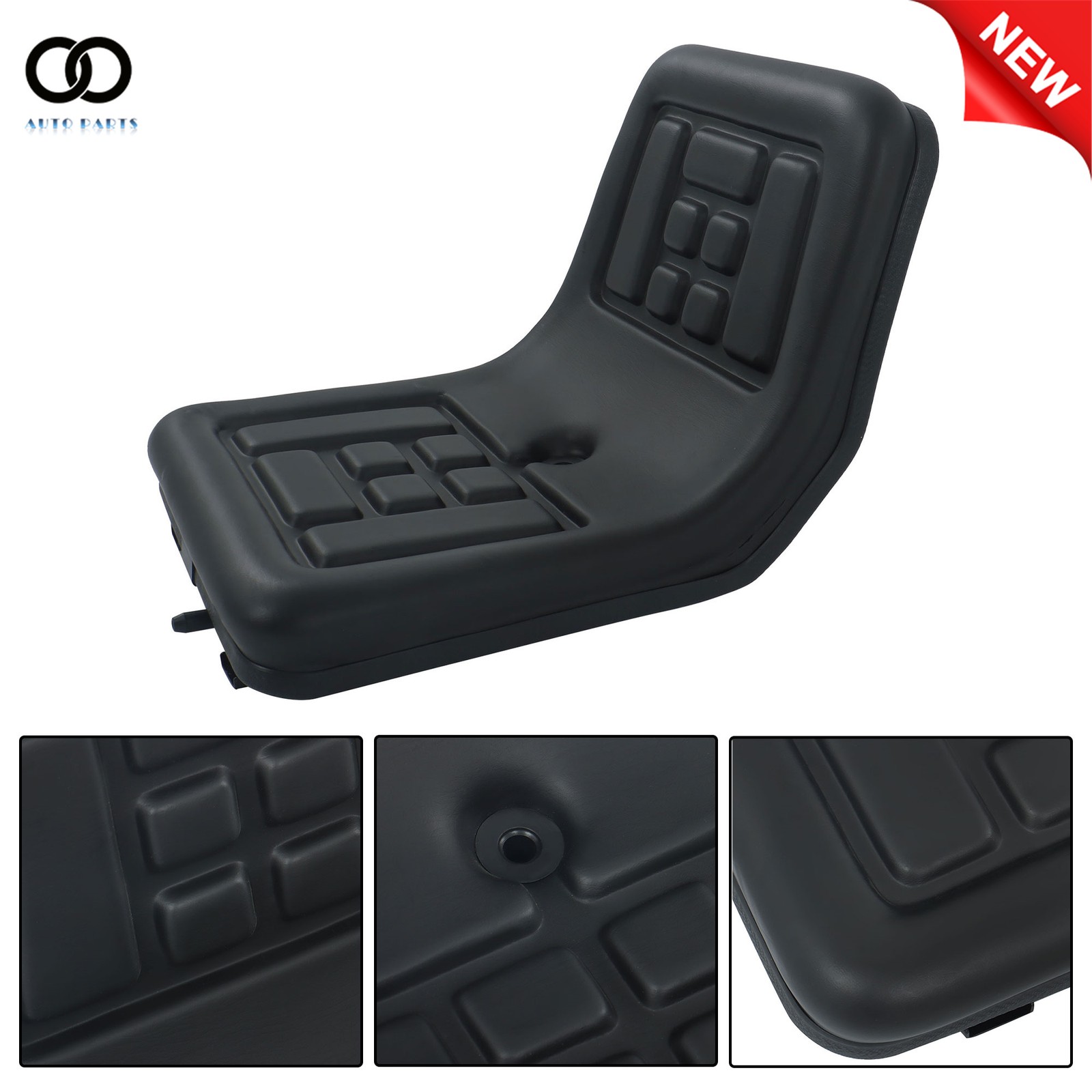 Universal Lawn Tractor Seat Durable w/ Drainage Hole Black High Back Mower Seat gallery