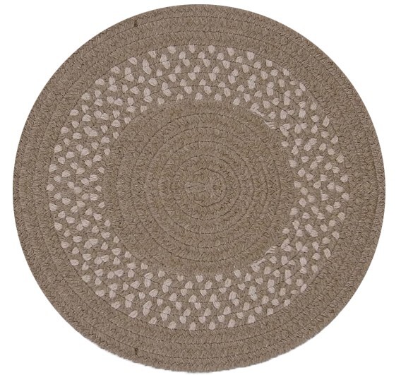 7ft Round Colonial Mills Grano Handcrafted Braided Rug - Mocha - Made in USA gallery