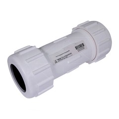 PVC Compression Coupling Pipe Fitting White Plastic Size 1/2″ to 4″ USA Stock