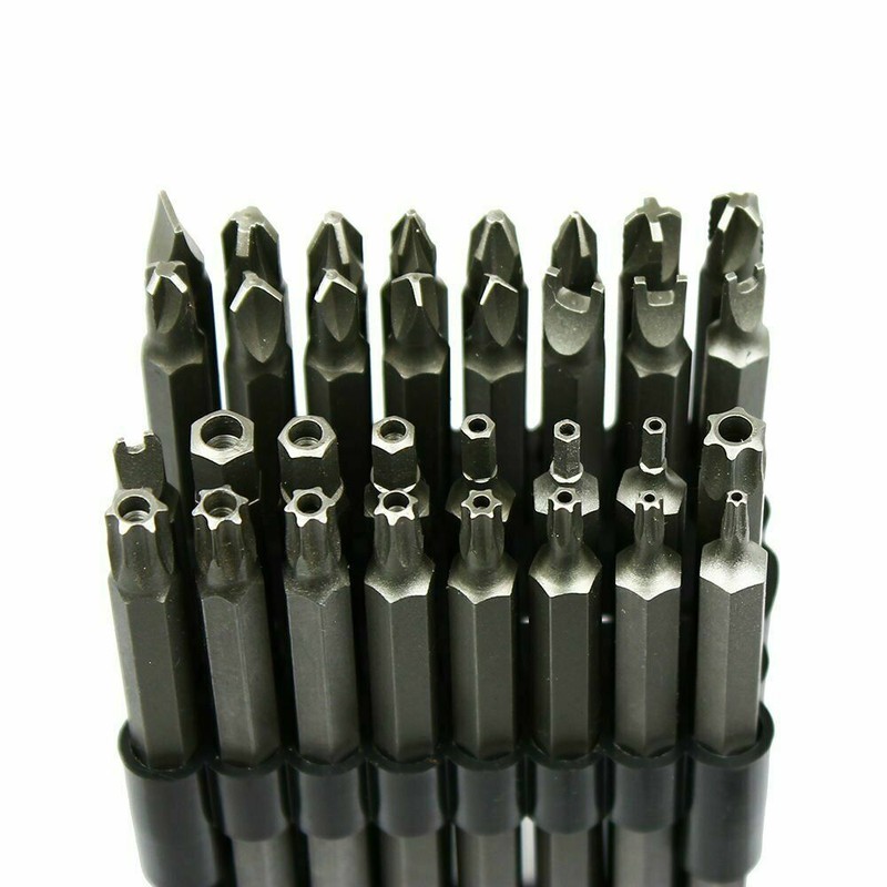 32PC Extra Long 6" Security Bit Tamperproof Set Hex Torx Star Pozi Tri-Wing gallery