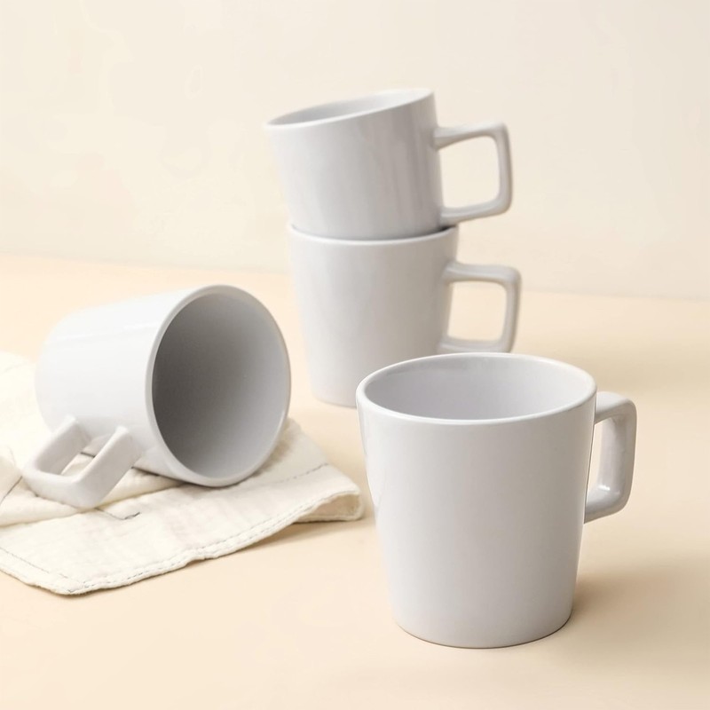 Stone Lain Stoneware 16pcDinnerware Set, Service for 4, White Glossy (Open Box) gallery