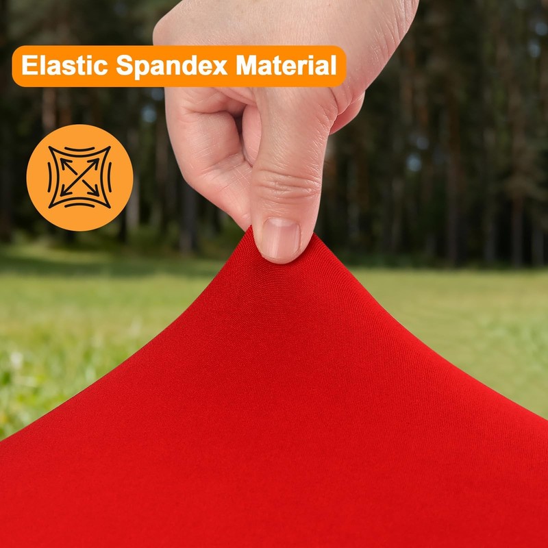 2 Pack Rectangle Fitted Table Covers for 6 Foot Tables – 30" x 72" Stretchy S... gallery