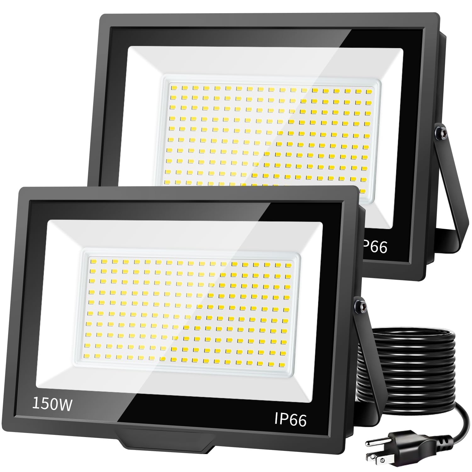 150W LED Flood Light 18000LM Outdoor IP65 10FT Cord US Plug Work Light gallery