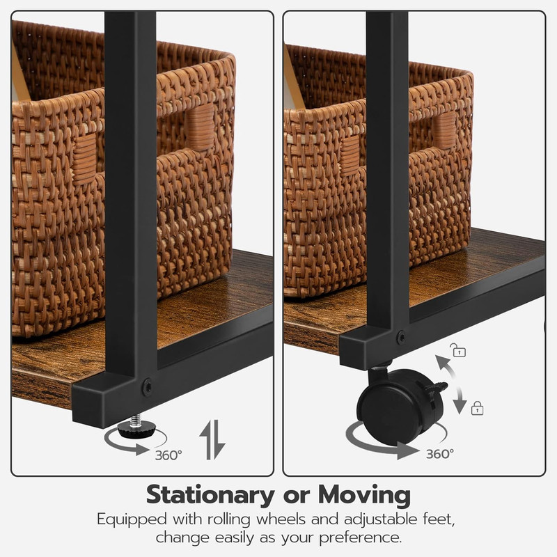 Mobile Printer Stand, 3-Tier Printer Cart under Desk with Storage, Industrial Ad gallery